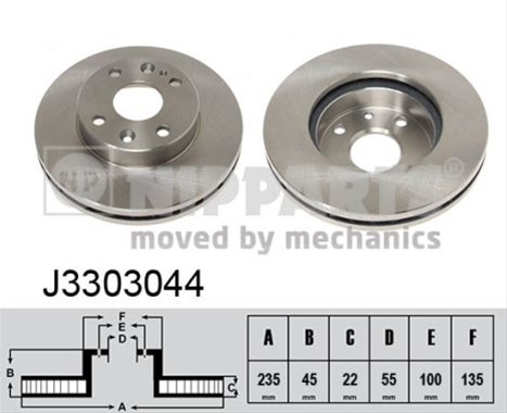 Disc Frana Nipparts Mazda J3303044