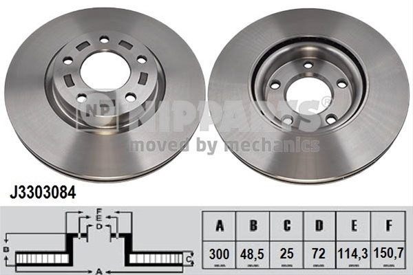Disc Frana Nipparts Mazda J3303084