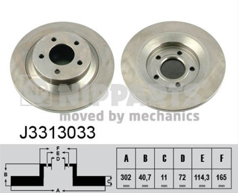 Disc Frana Nipparts Mazda J3313033