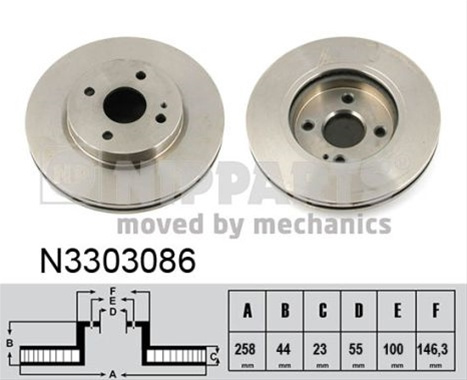 Disc Frana Nipparts Mazda N3303086