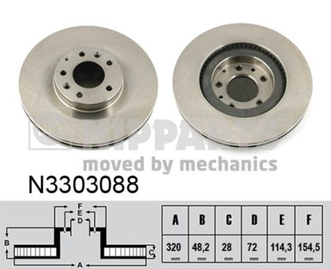 Disc Frana Nipparts Mazda N3303088