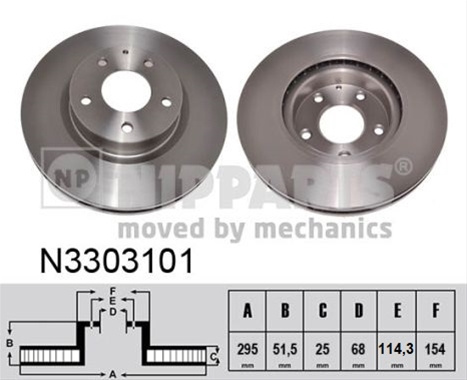 Disc Frana Nipparts Mazda N3303101