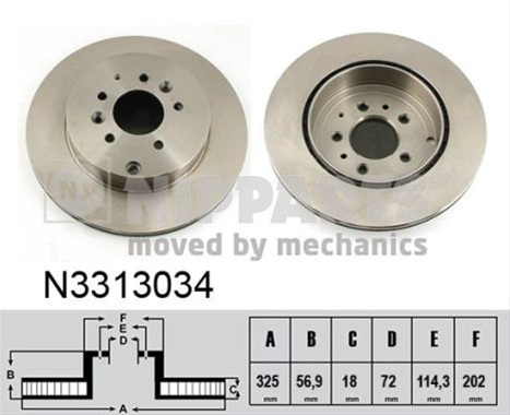 Disc Frana Nipparts Mazda N3313034
