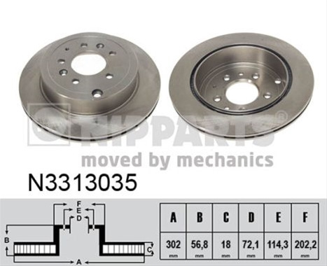 Disc Frana Nipparts Mazda N3313035