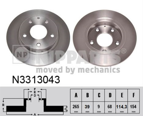 Disc Frana Nipparts Mazda N3313043