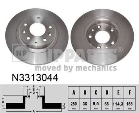 Disc Frana Nipparts Mazda N3313044