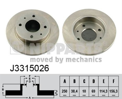 Disc Frana Nipparts Mercedes-Benz J3315026