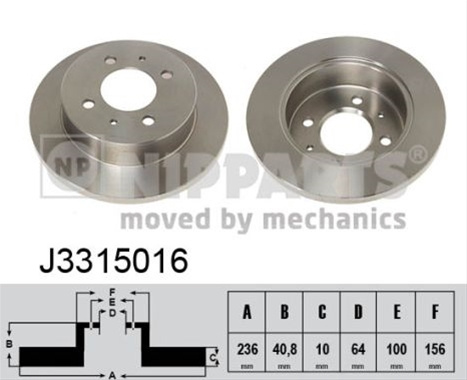 Disc Frana Nipparts Mitsubishi J3315016