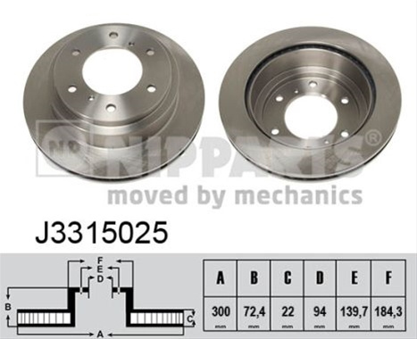 Disc Frana Nipparts Mitsubishi J3315025