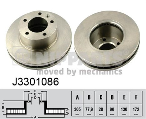 Disc Frana Nipparts Nissan J3301086