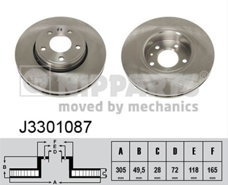 Disc Frana Nipparts Nissan J3301087