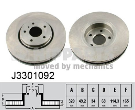 Disc Frana Nipparts Nissan J3301092