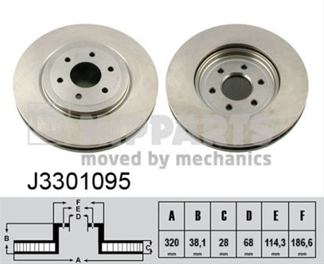 Disc Frana Nipparts Nissan J3301095