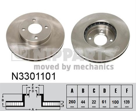 Disc Frana Nipparts Nissan N3301101