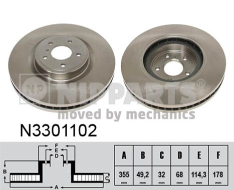 Disc Frana Nipparts Nissan N3301102