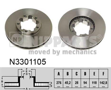 Disc Frana Nipparts Nissan N3301105