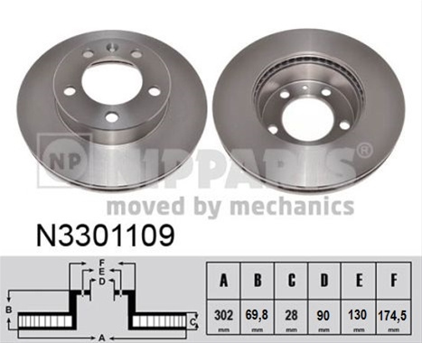Disc Frana Nipparts Nissan N3301109