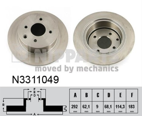 Disc Frana Nipparts Nissan N3311049