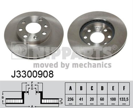 Disc Frana Nipparts Opel J3300908
