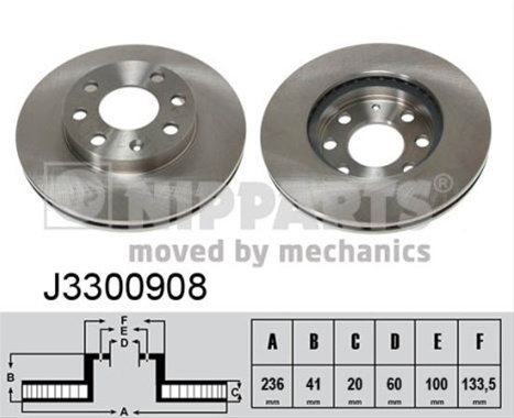 Disc Frana Nipparts Opel J3300908