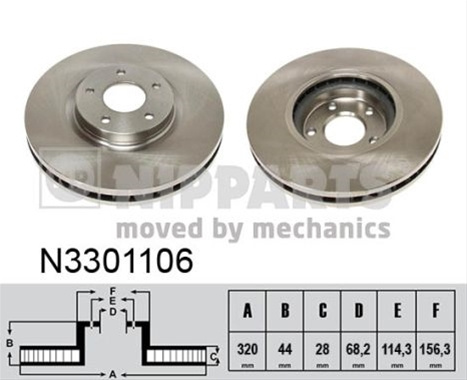 Disc Frana Nipparts Renault N3301106