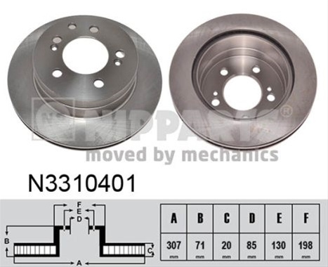 Disc Frana Nipparts Ssangyong N3310401