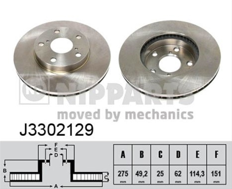 Disc Frana Nipparts Toyota J3302129