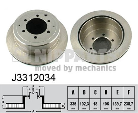 Disc Frana Nipparts Toyota J3312034