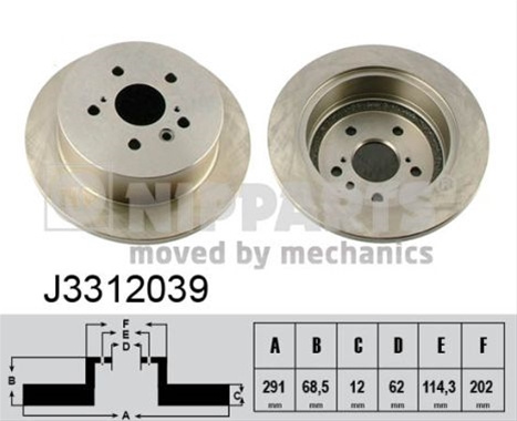 Disc Frana Nipparts Toyota J3312039