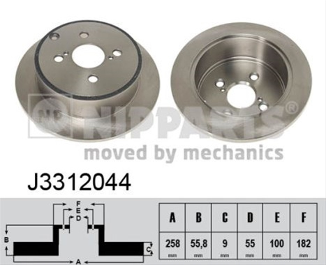 Disc Frana Nipparts Toyota J3312044