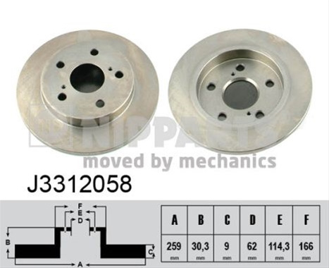Disc Frana Nipparts Toyota J3312058