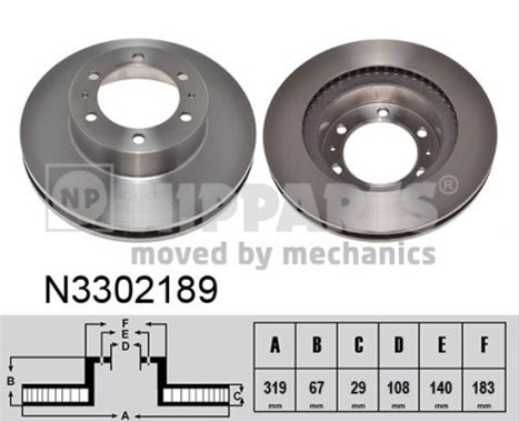 Disc Frana Nipparts Toyota N3302189