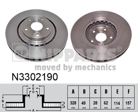 Disc Frana Nipparts Toyota N3302190