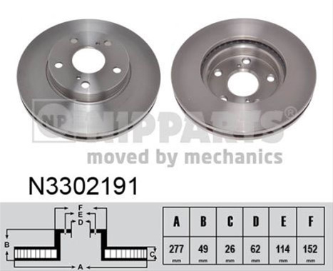 Disc Frana Nipparts Toyota N3302191