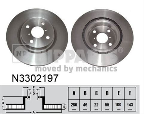 Disc Frana Nipparts Toyota N3302197