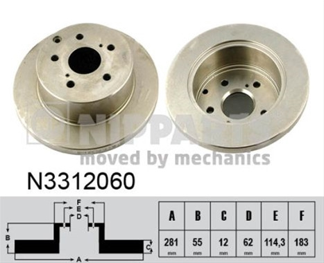 Disc Frana Nipparts Toyota N3312060