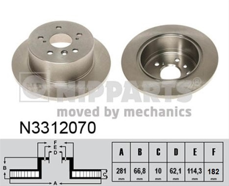 Disc Frana Nipparts Toyota N3312070