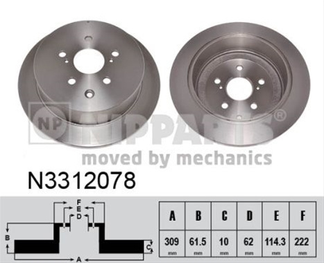 Disc Frana Nipparts Toyota N3312078