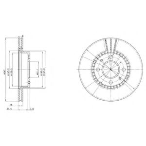 Disc frana NISSAN ALMERA I (N15) (1995 - 2000) DELPHI BG3134 piesa NOUA
