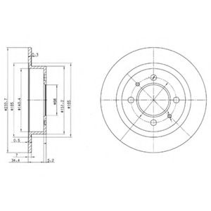 Disc frana NISSAN ALMERA I (N15) (1995 - 2000) DELPHI BG3126 piesa NOUA