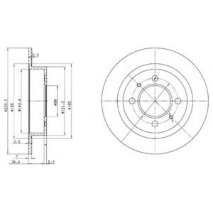 Disc frana NISSAN ALMERA I (N15) (1995 - 2000) DELPHI BG3126 piesa NOUA