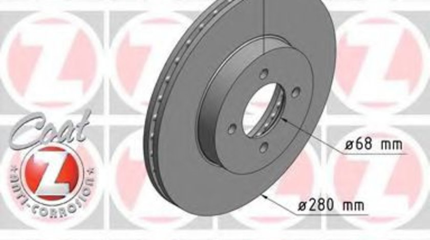 Disc frana NISSAN ALMERA II Hatchback (N16) (2000 - 2016) ZIMMERMANN 200.2514.20 piesa NOUA