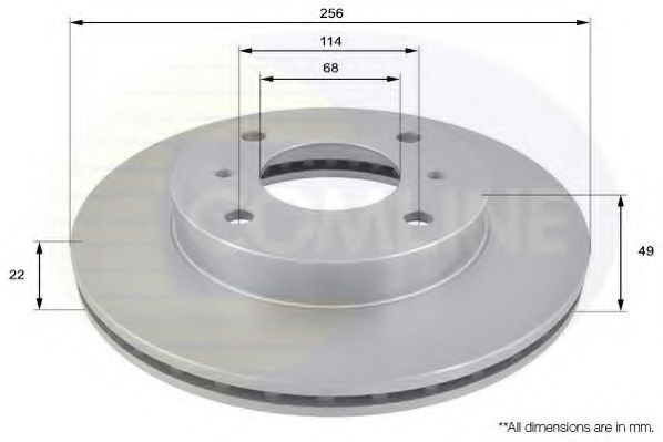 Disc frana NISSAN ALMERA II Hatchback (N16) (2000 - 2016) COMLINE ADC0219V piesa NOUA