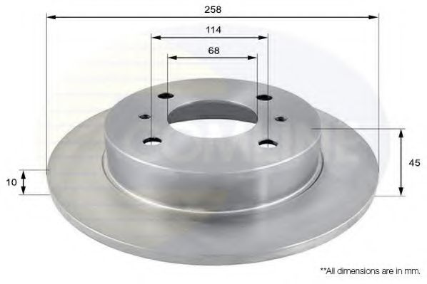 Disc frana NISSAN ALMERA II (N16) (2000 - 2016) COMLINE ADC0217 piesa NOUA