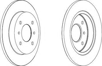 Disc frana NISSAN ALMERA II (N16) (2000 - 2016) FERODO DDF267 piesa NOUA
