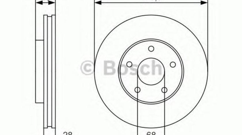 Disc frana NISSAN ALMERA TINO (V10) (1998 - 2006) BOSCH 0 986 479 R90 piesa NOUA