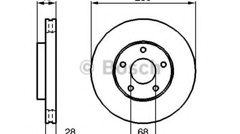 Disc frana NISSAN ALMERA TINO (V10) (1998 - 2006) BOSCH 0 986 479 B61 piesa NOUA