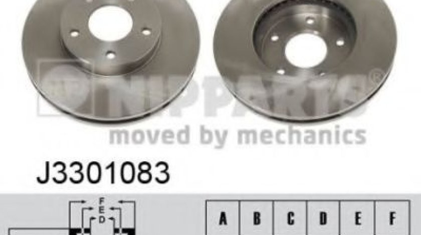 Disc frana NISSAN ALMERA TINO (V10) (1998 - 2006) NIPPARTS J3301083 piesa NOUA