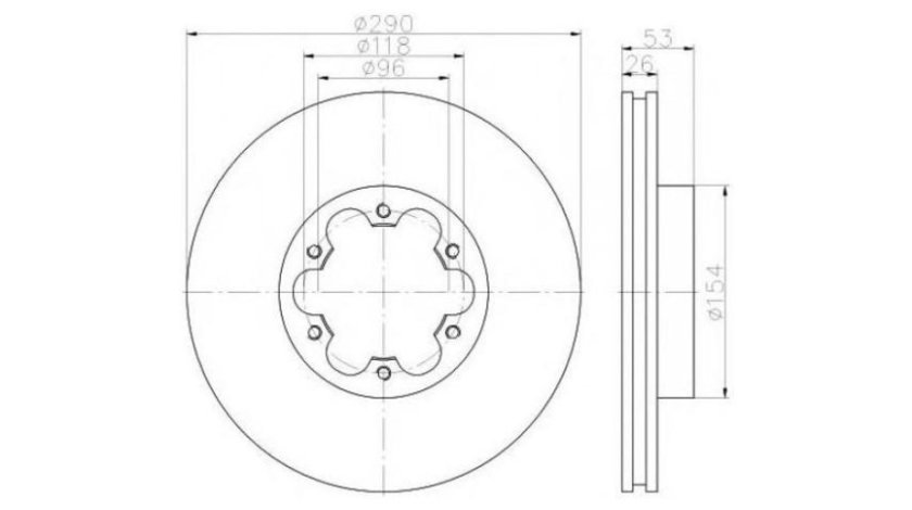 Disc frana Nissan Atleon (2000->) #2 0986479355