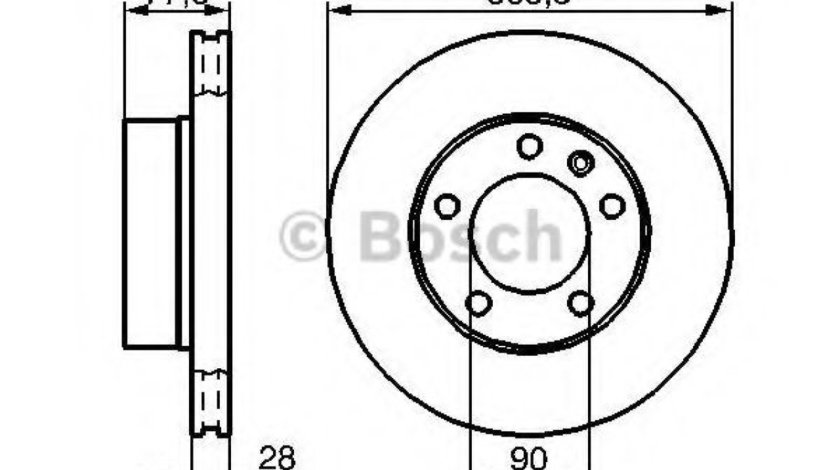 Disc frana NISSAN INTERSTAR bus (X70) (2002 - 2016) BOSCH 0 986 479 B59 piesa NOUA